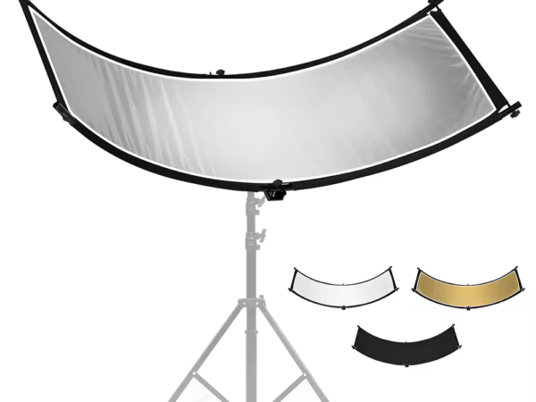 KAZHI U-shaped 180x60cm or 100x50cm Curved Reflector with Support Silver Black White Gold Photography Reflector Diffuse