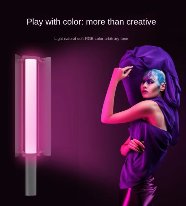 2 KAZHI Handheld LP550 Full RGB Color Photography Lighting Selfie Stick Video Fill Light App Control Adjustable Brightness