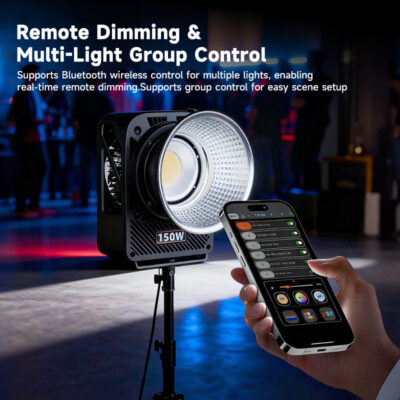 KAZHI G150 Professional Dual Color Temperature COB Lighting Fixtures Constant Brightness App Control Aluminum Alloy 150W Live