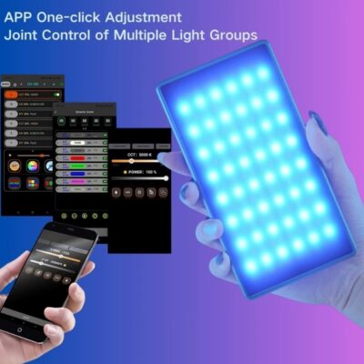 KAZHI Controlled RGB Pocket Fill Light Wireless Full Color Photography Light Warm & Cool Tone Dimmable LED Lamp for Mobile Phones