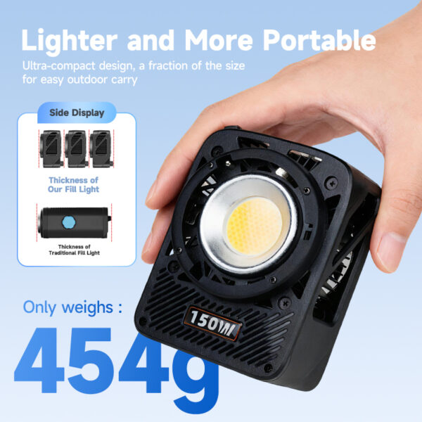 KAZHI G150 Professional Dual Color Temperature COB Lighting Fixtures Constant Brightness App Control Aluminum Alloy 150W Live