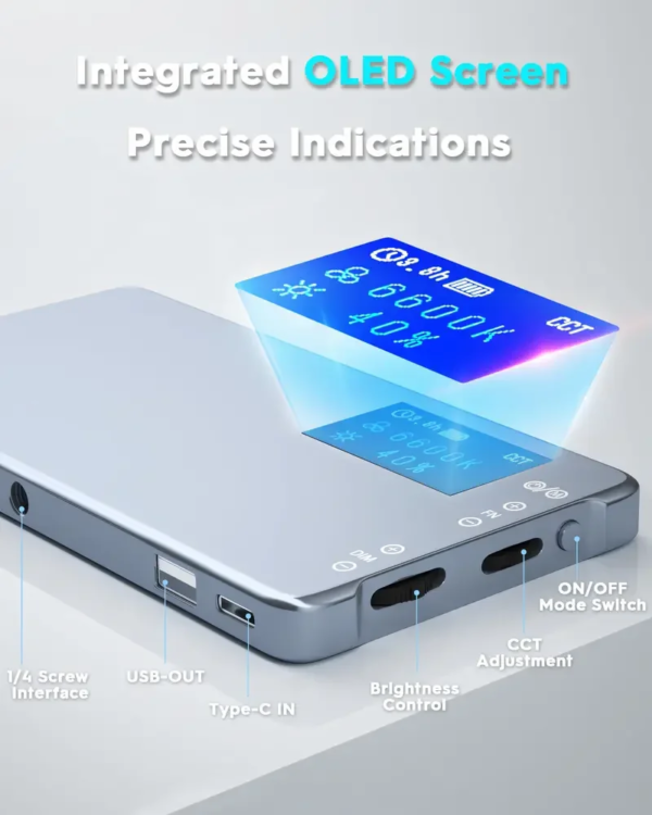 KAZHI LR135 Adjustable Pocket Clip Pen Light Handheld Live Fill LED for Photography & Mobile Video Recording