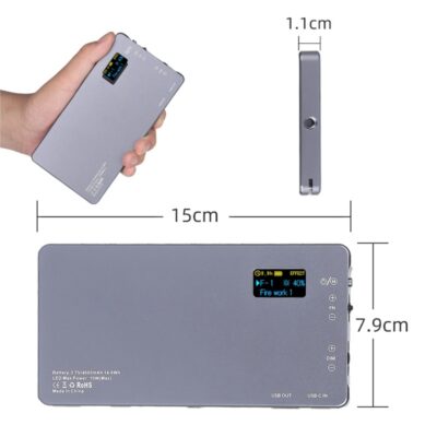 KAZHI LR135 Adjustable Pocket Clip Pen Light Handheld Live Fill LED for Photography & Mobile Video Recording