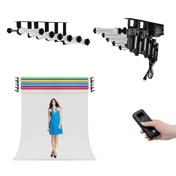 Version 1.0.0 KAZHI Wholesale Motorized Background 6 Axis Support System Remote Control Studio Photography Metal Backdrop Shaft