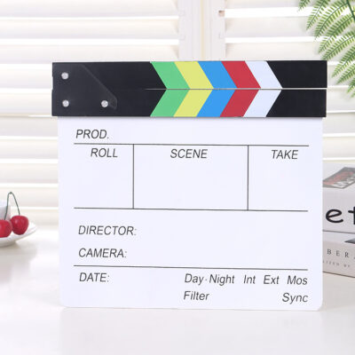 KAZHI Professional Acrylic Clapper Board DYB-m TV Film Home Movie Action Scenes Director Film Photo Studio Accessories