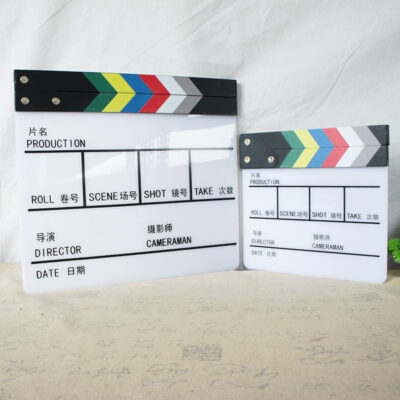KAZHI Professional Acrylic Clapper Board DYB-m TV Film Home Movie Action Scenes Director Film Photo Studio Accessories