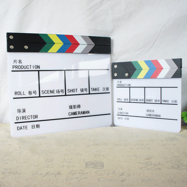 KAZHI Professional Acrylic Clapper Board DYB-m TV Film Home Movie Action Scenes Director Film Photo Studio Accessories