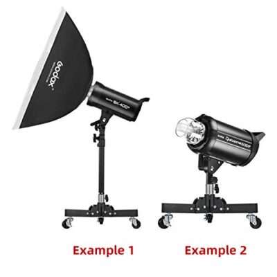 KAZHI Heavy Duty Adjustable Photography Tripod Folding Pulley Camera Light Stand Wheel Flashlight for Softbox Photo Studio